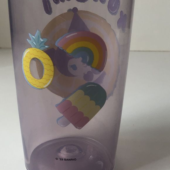 Zak! Sanrio Kuromi on a Lemon 30 Ounce Clear Water Bottle - Picture 5 of 12